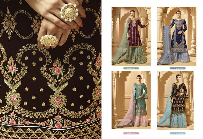 ZEEYA SUFI VOL-1 Latest Designer Heavy Wedding Wear Georgette With Inner Embroidery Work Fancy Salwar Suit Collection